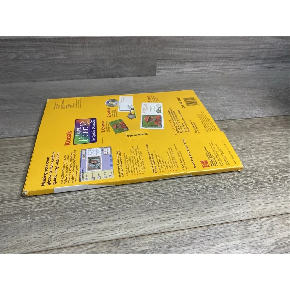Kodak Inkjet Picture Kit – 30 Glossy Picture Cards 8.5 x 11  Party Invites NOB